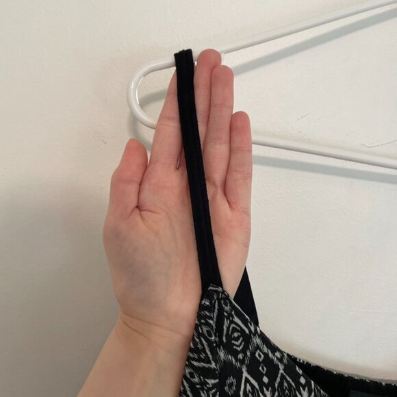 TORRID 3 Plus Size Skull Ikat Print Double Layered Cami Black Cream Tank Top 3X - Picture 8 of 16